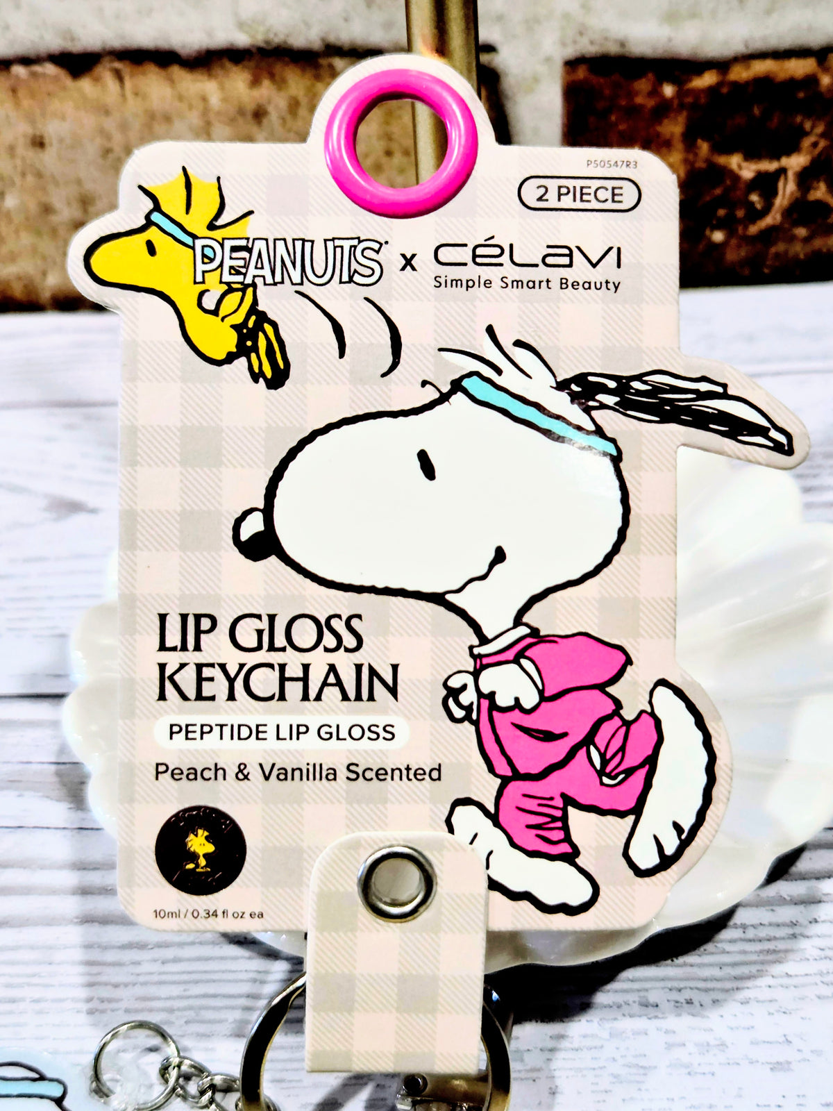 "Podium Pout" Snoopy Olympian Peptide Lip Gloss Keychain Duo Peach & Vanilla