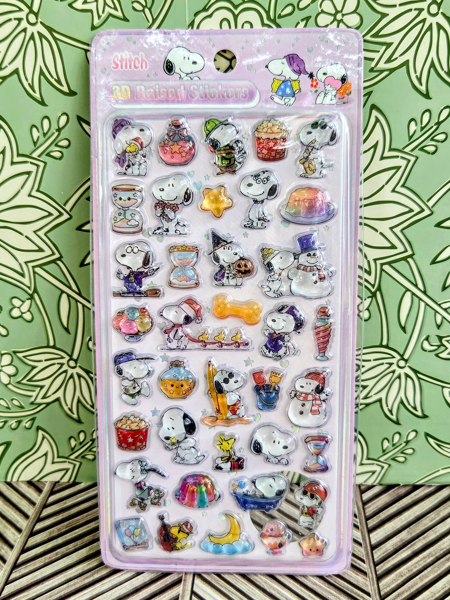 Peanuts Snoopy 3D Raised Acrylic Sticker Sheet