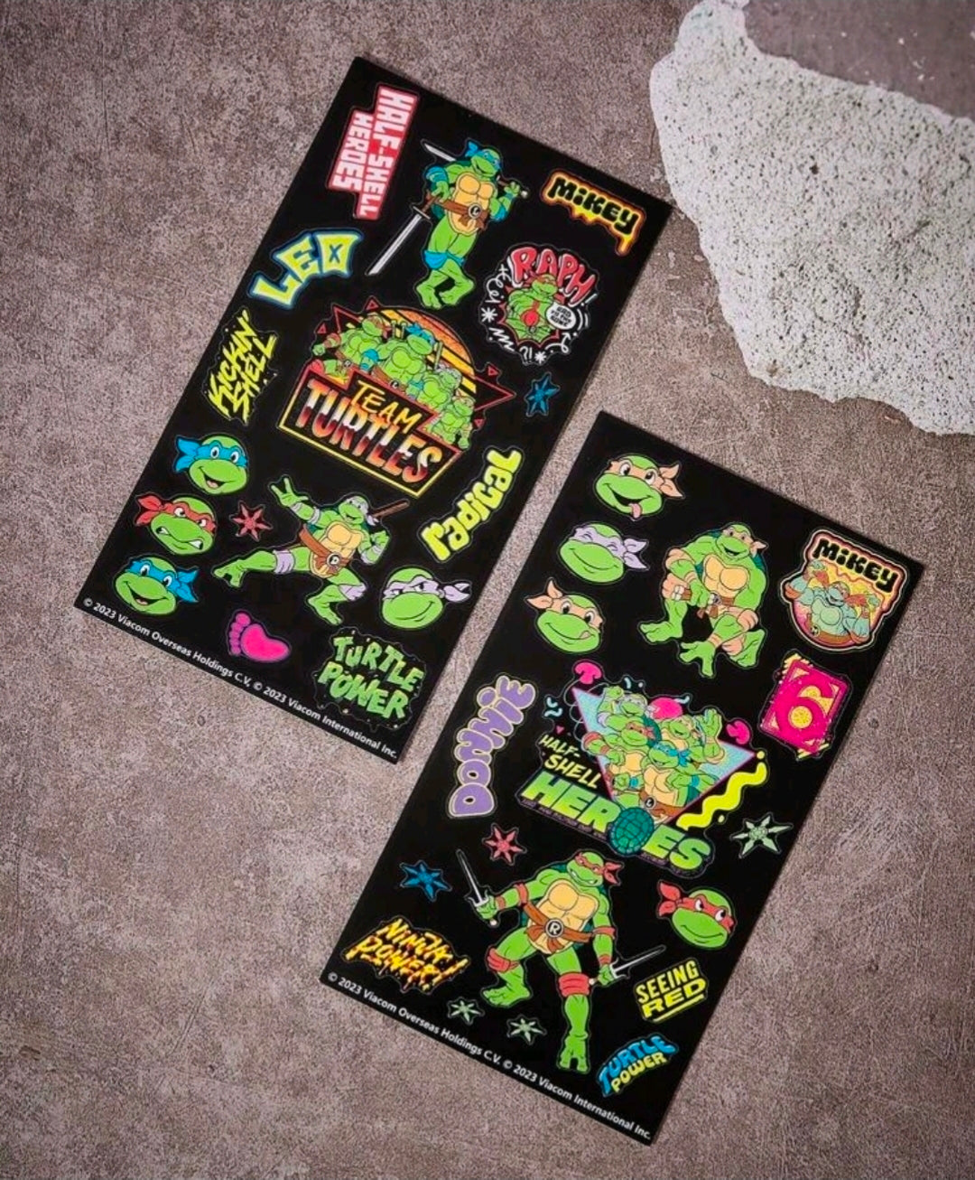 TMNT Teenage Mutant Ninja Turtles Sticker Sheet Set of 2