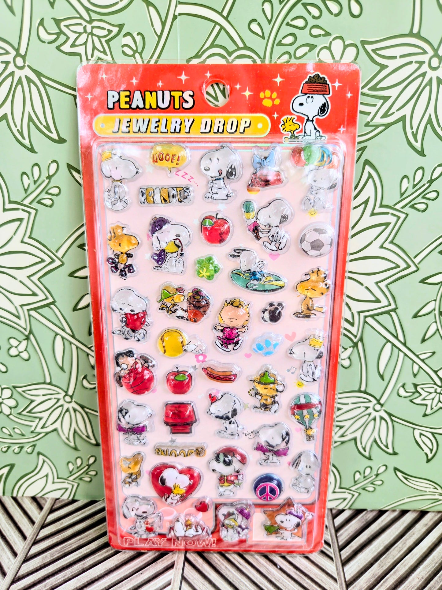 Peanuts Snoopy Jewelry Drop 3D Acrylic Sticker Charm Sheet