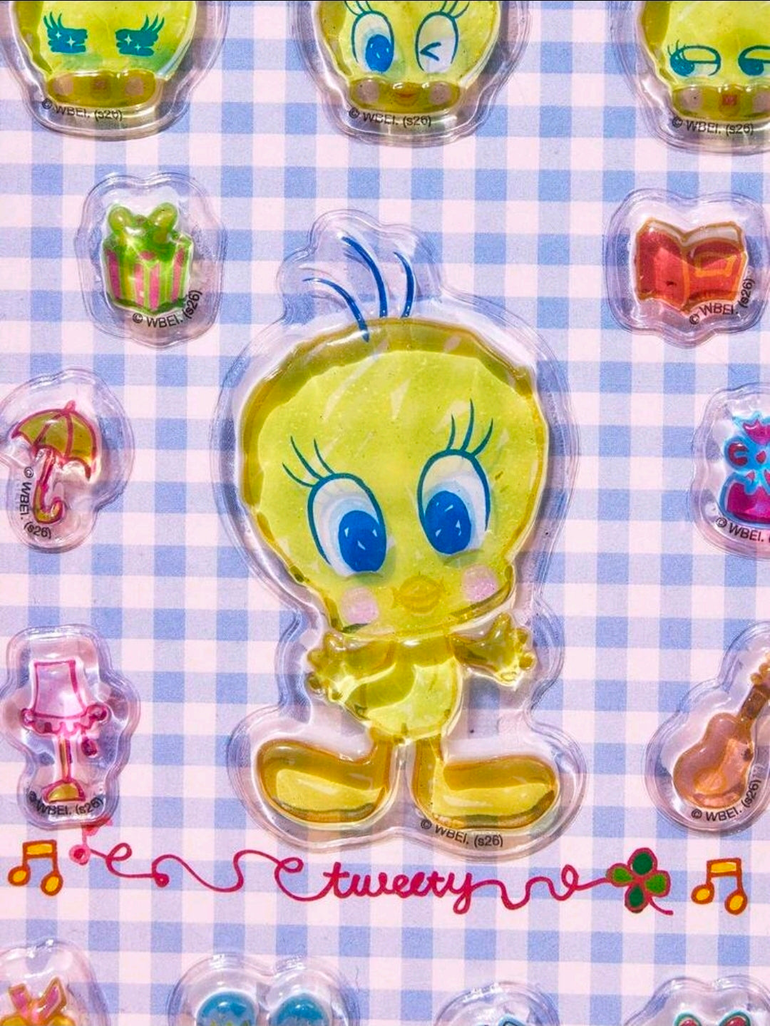 Looney Tunes Tweety Bird 3D Crystal Puffy Sticker Sheet