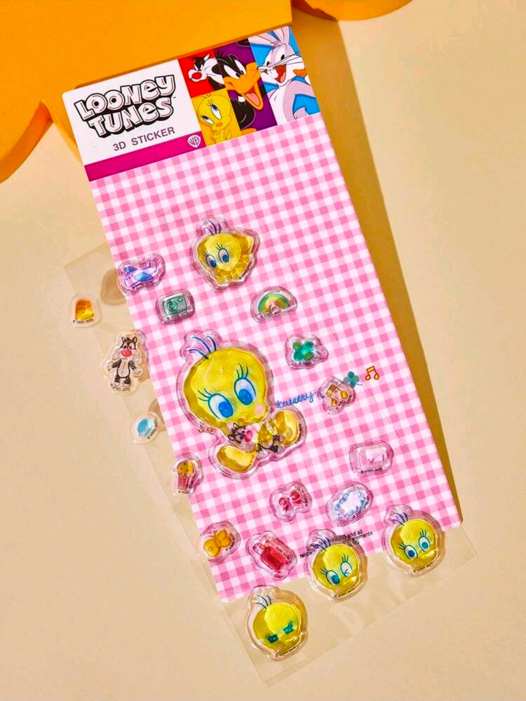 Looney Tunes Tweety Bird 3D Crystal Puffy Sticker Sheet