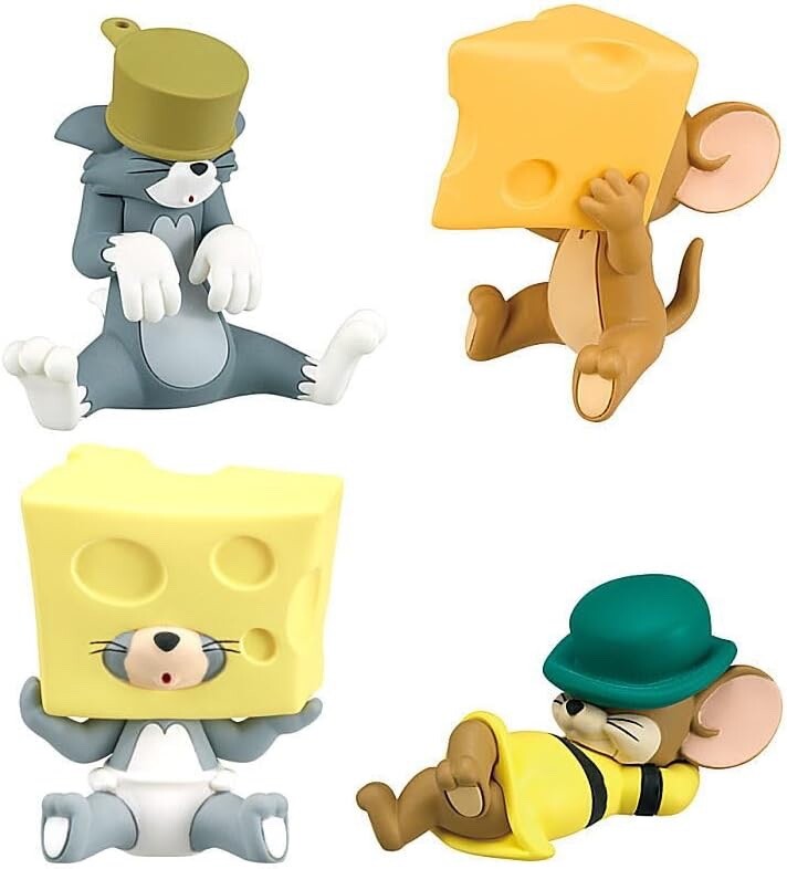 Tom & Jerry Hide & Seek Gacha Figure Set 4pc Japan NEW