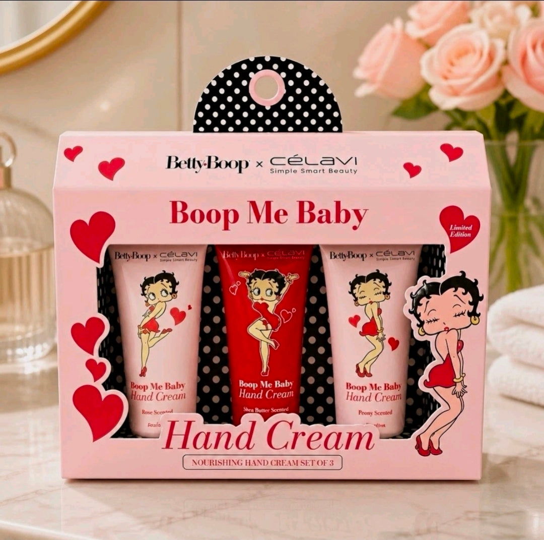 Betty Boop Celavi Boop Me Baby 3-Piece Nourishing Hand Cream Set