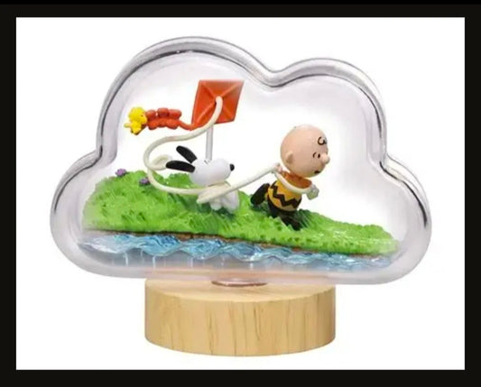 Re-Ment Snoopy Weather Terrarium Windy Kite Flying — Sealed