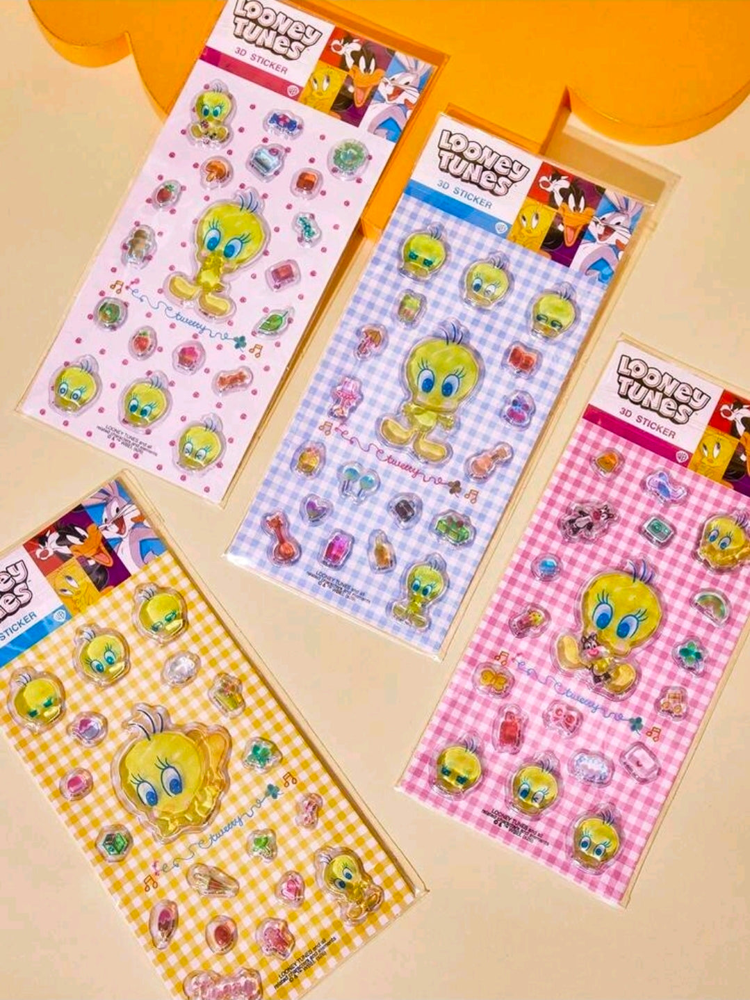 Looney Tunes Tweety Bird 3D Crystal Puffy Sticker Sheet