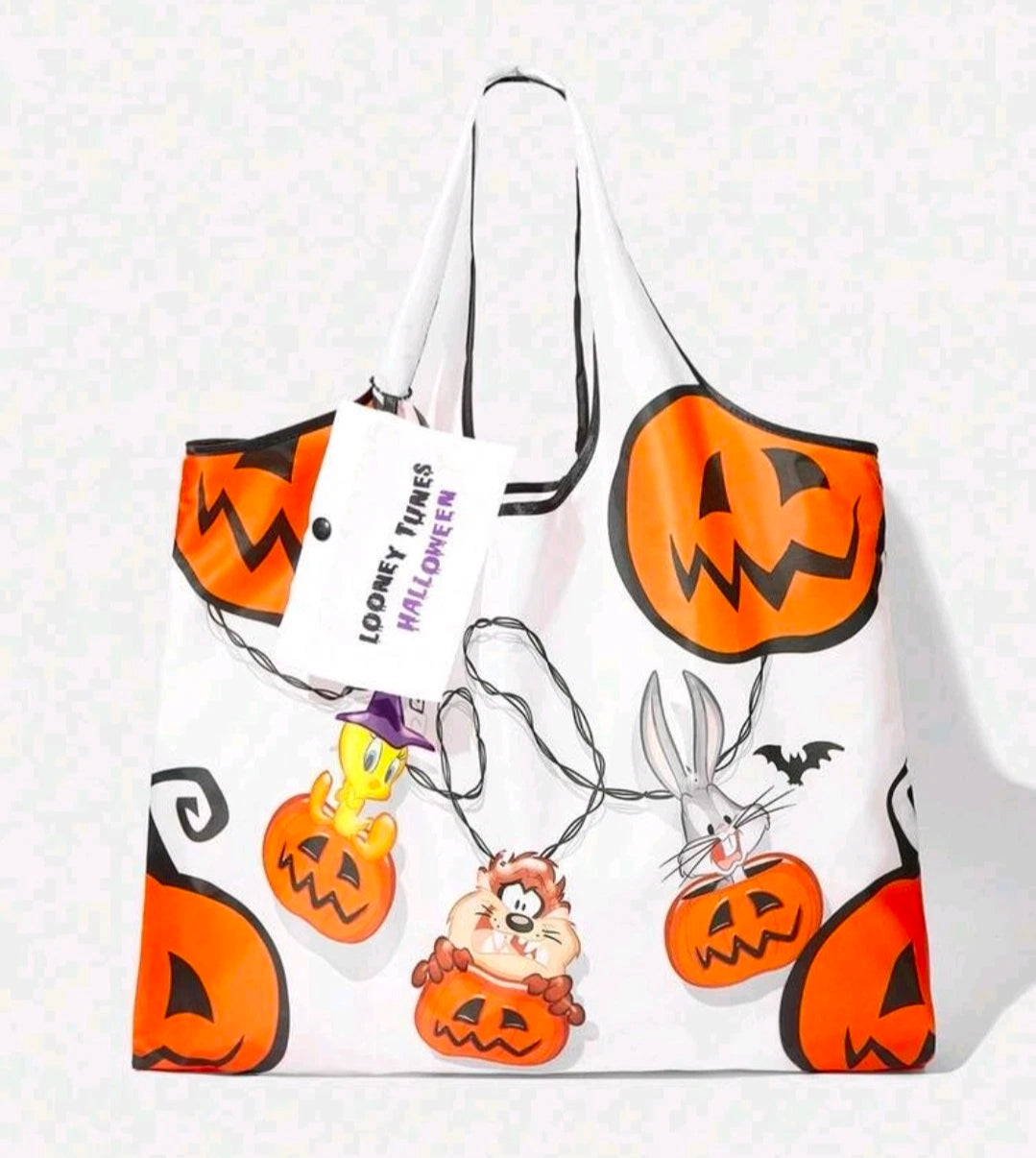 Looney Tunes Halloween Waterproof Foldable Tote Bag