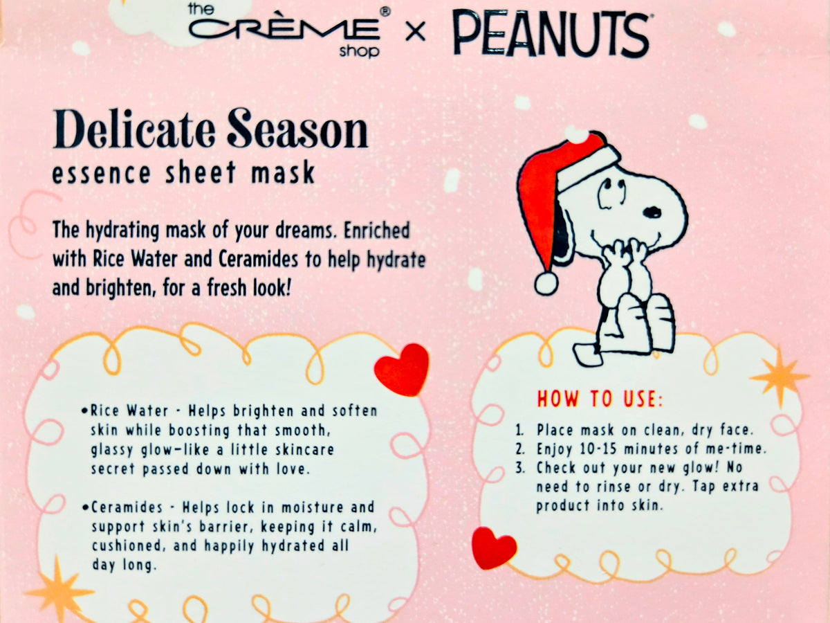 The Creme Shop x Peanuts Delicate Season Sheet Mask Set 5 Rice Water