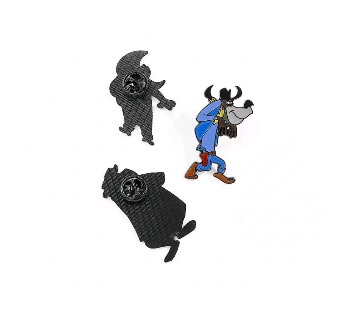 Deputy Dawg 3pc Enamel Pin Set Vintage Cartoon NEW