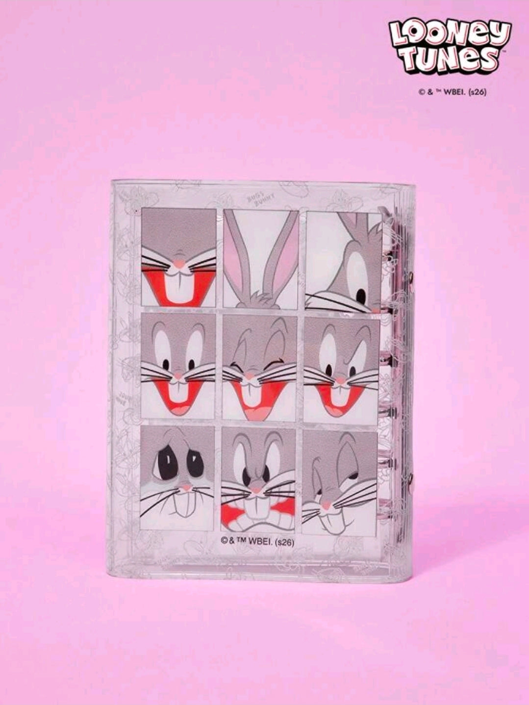 Looney Tunes A7 Transparent 6-Ring Binder 2 Snap Bugs Bunny Tweety Bird