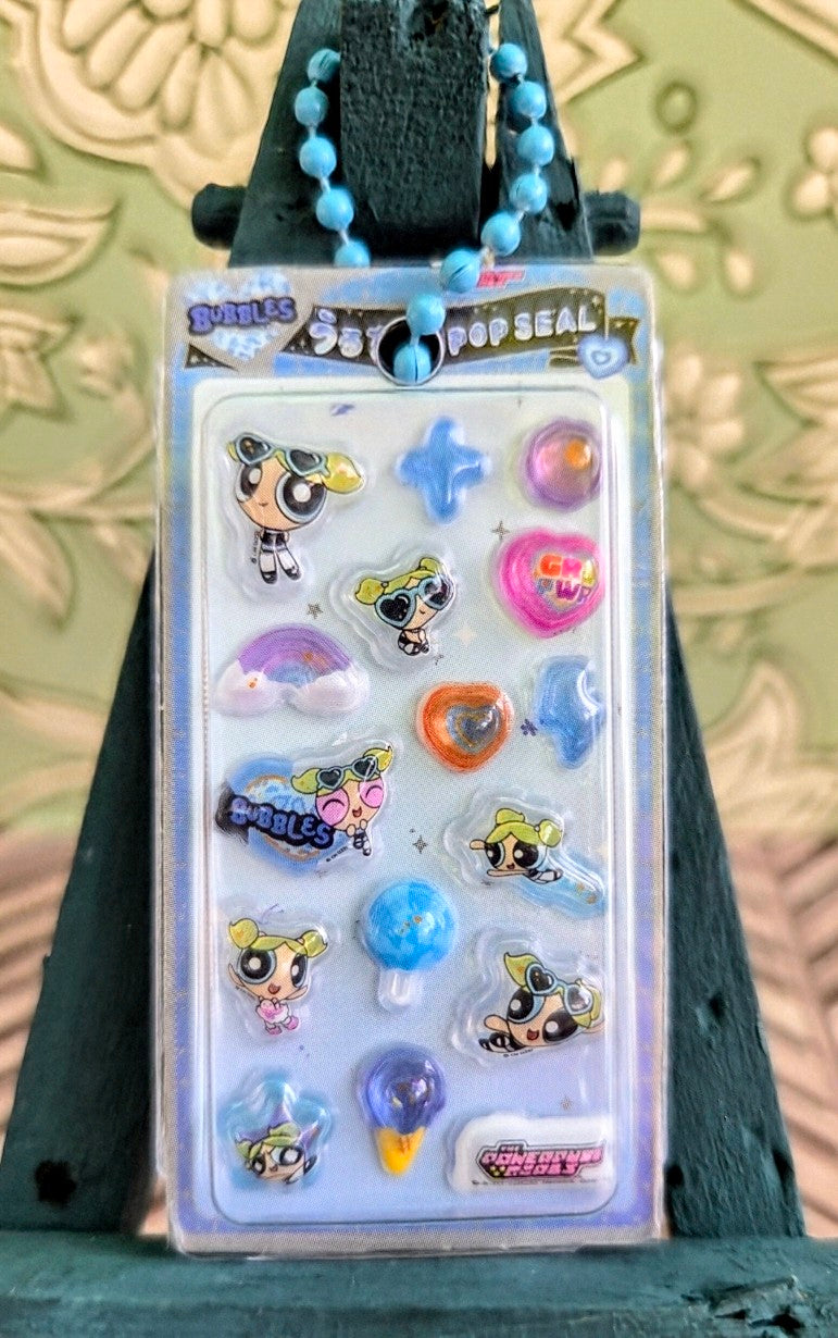 Powerpuff Girls Gashapon Blister Pack 3D Resin Keychain 2.5in
