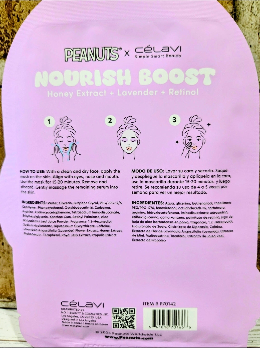 Peanuts x Célavi Snoopy Face Sheet Mask Choose Variant Self Love Collagen Berry Glow
