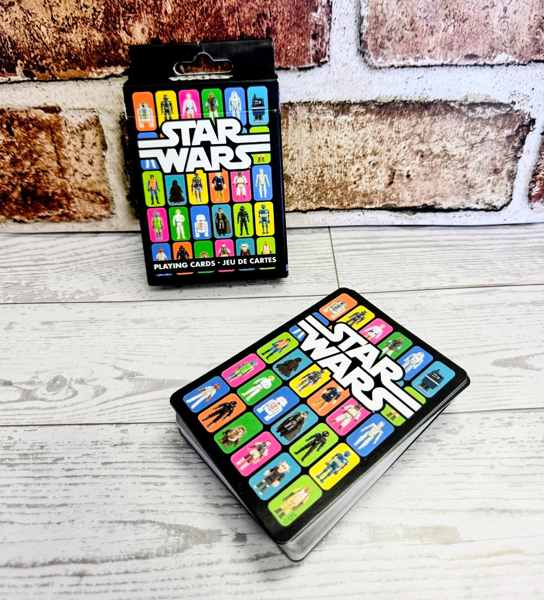 Star Wars playing cards deck box and card deck with character faces