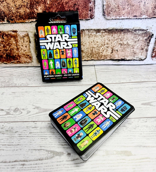 Star Wars playing cards deck box and card deck with character faces