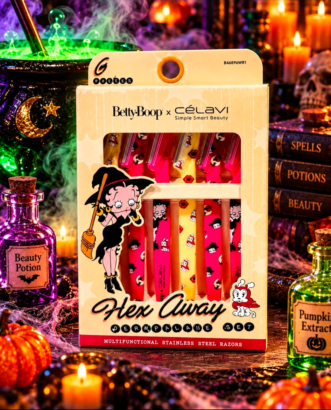 Betty Boop x Celavi "Hex Your Glow" Halloween Beauty Gift Set