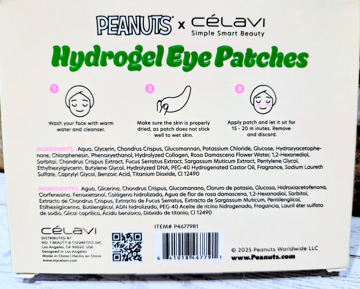 "Love All, Glow All" Snoopy Tennis Charm Brush & Hydrogel Eye Patches Gift Set