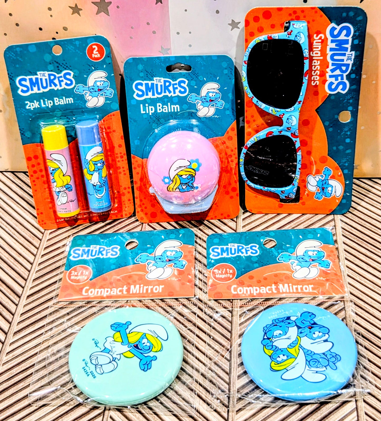 The Smurfs Beauty Set - Lip Balm, Sunglasses & Compact Mirrors