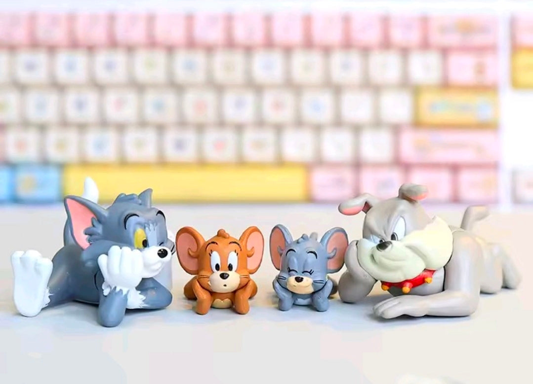 Tom & Jerry Chill Time Fig Complete Set Tom Jerry Tuffy Spike Takara Tomy NEW