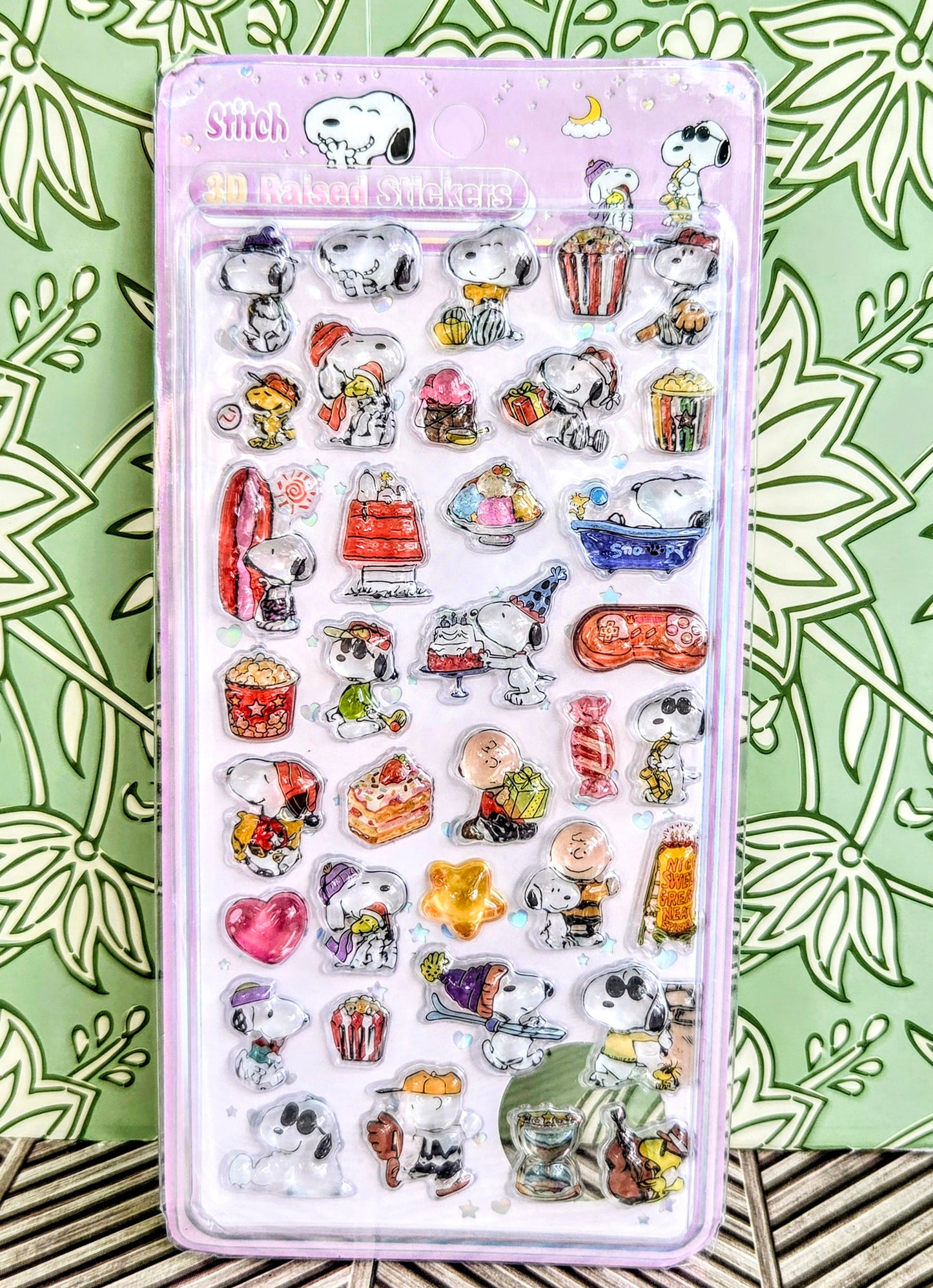 Peanuts Snoopy 3D Raised Acrylic Sticker Sheet