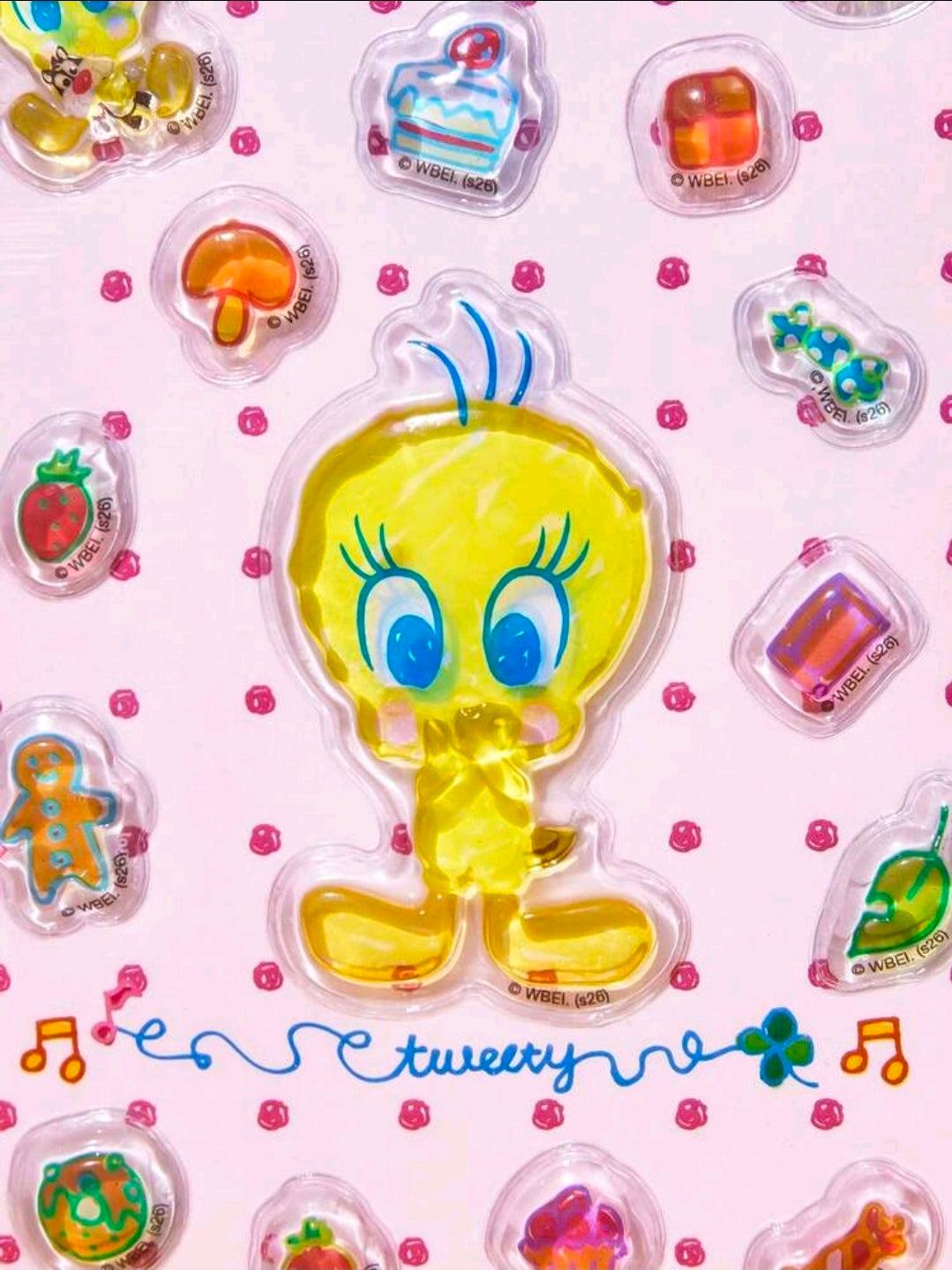 Looney Tunes Tweety Bird 3D Crystal Puffy Sticker Sheet