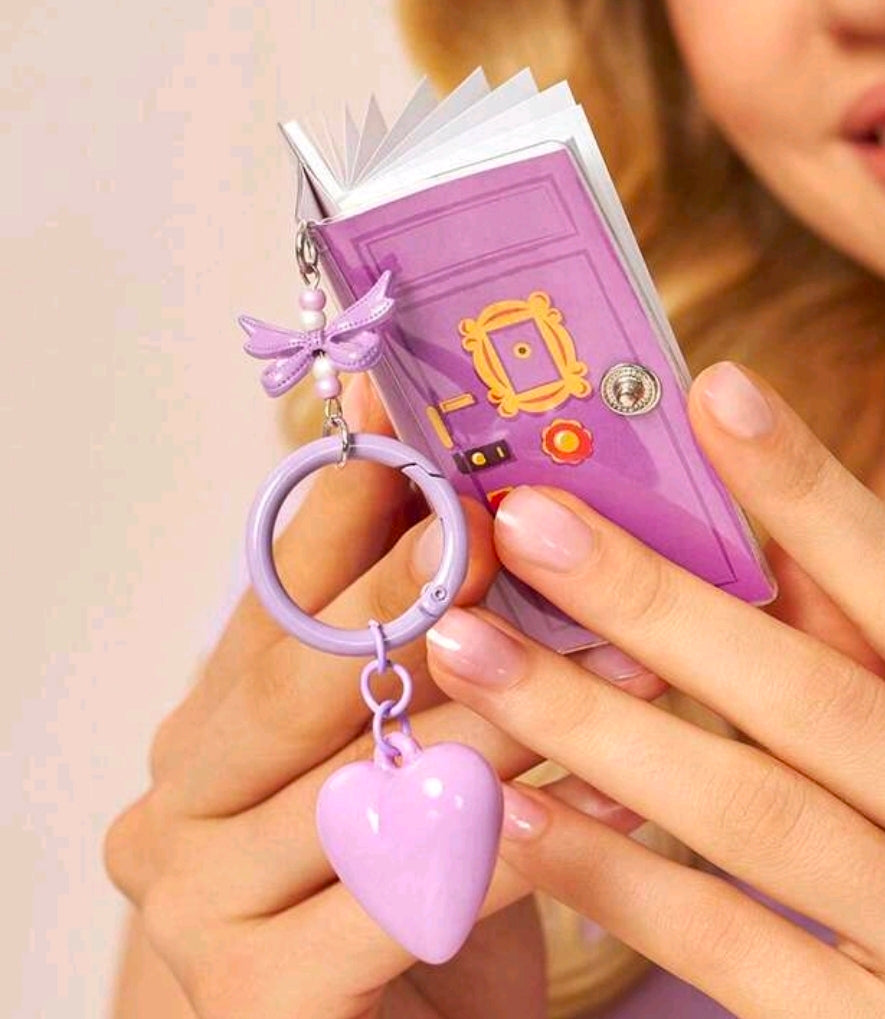 Friends TV Show Mini Notebook Keychain Purple Door