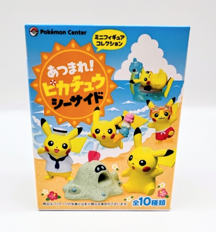Pikachu Seaside Mini Figure Collection box with illustrated figures