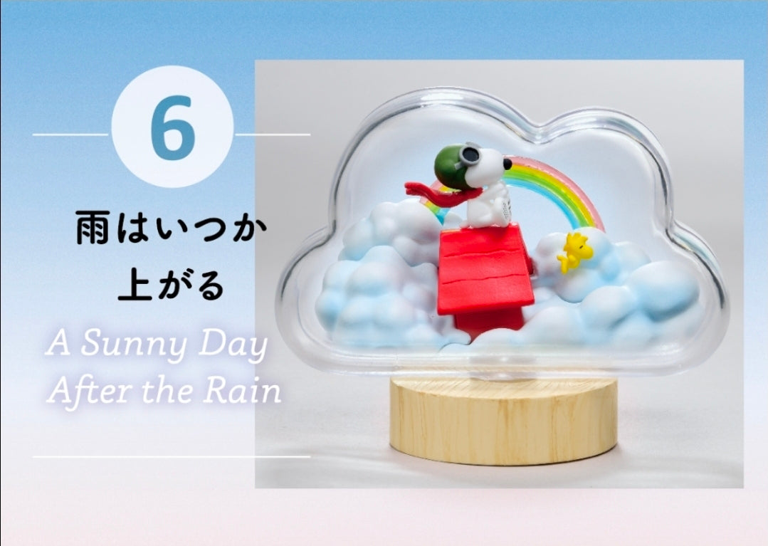 Re-Ment Snoopy Weather Terrarium Sunny After Rain — Sealed