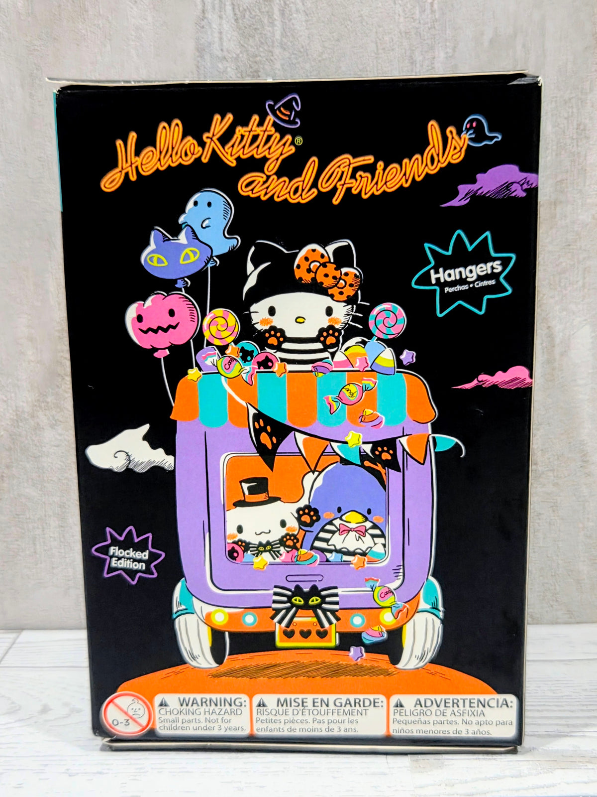 Hello Kitty and Friends Halloween box showing Tuxedo Sam pirate-themed hanger