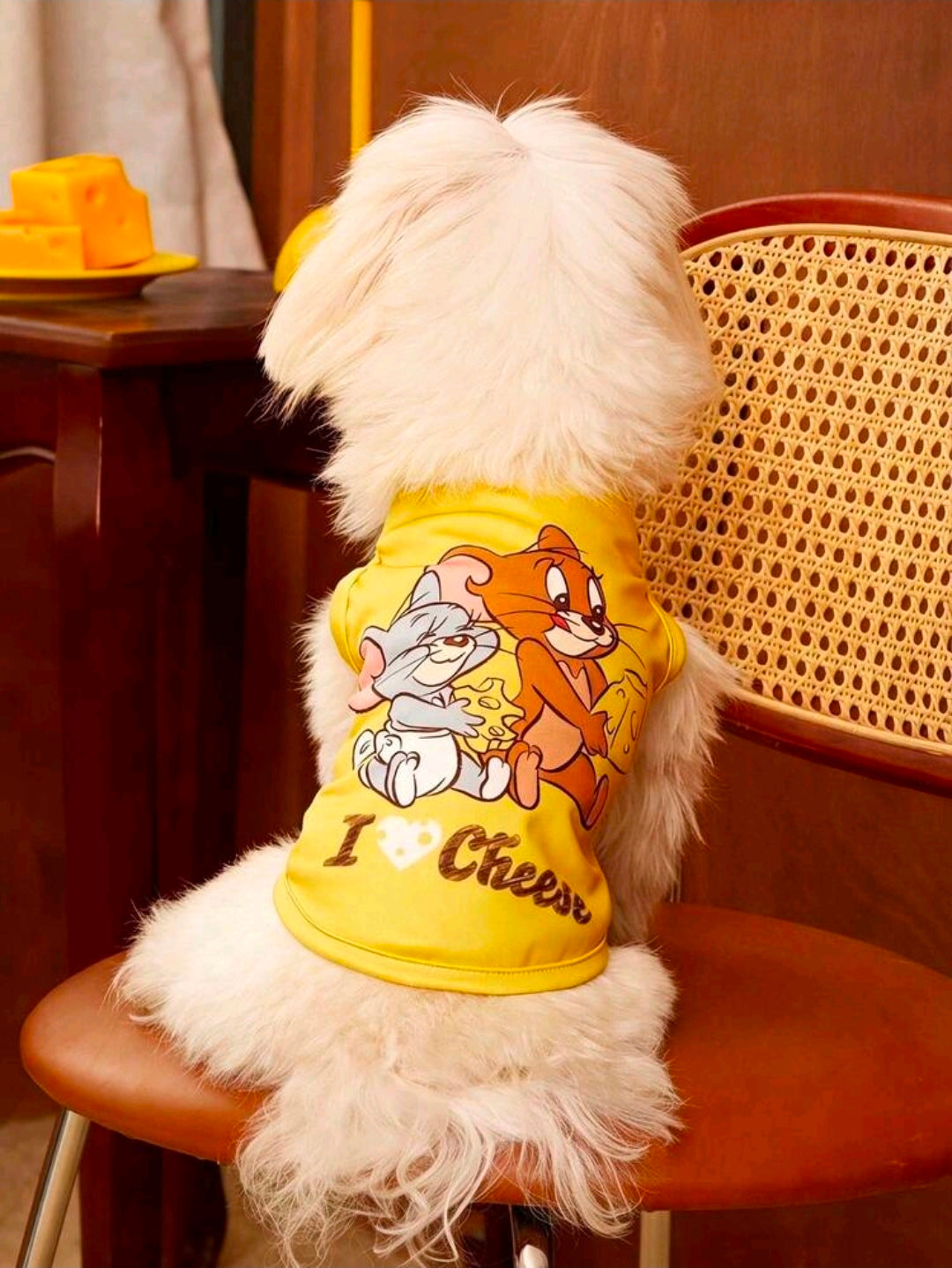Tom and Jerry I Love Cheese Dog Tank Top — Jerry & Tuffy XXL