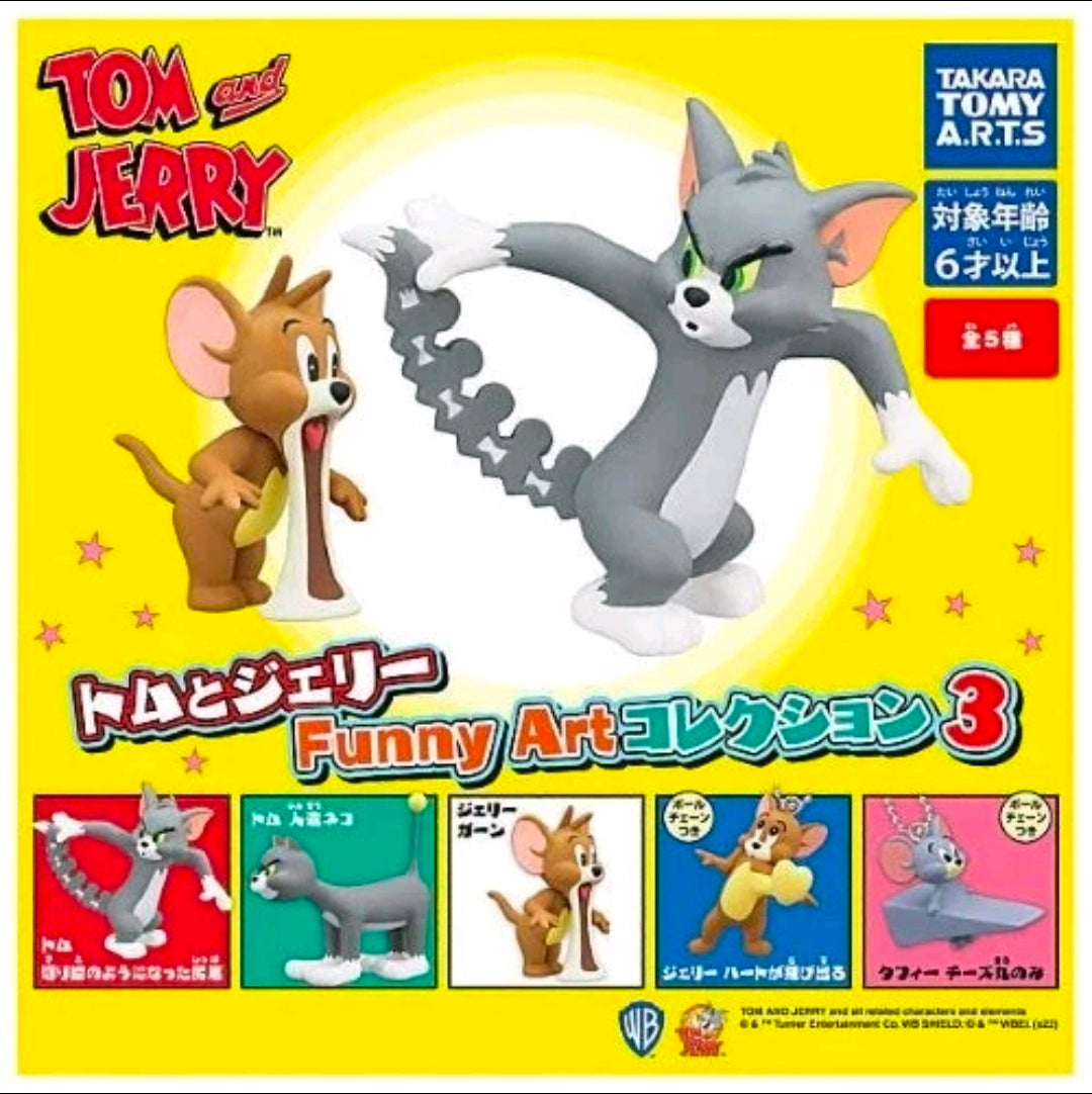 Tom and Jerry Funny Art Collection keychains box with Tom and Jerry character art