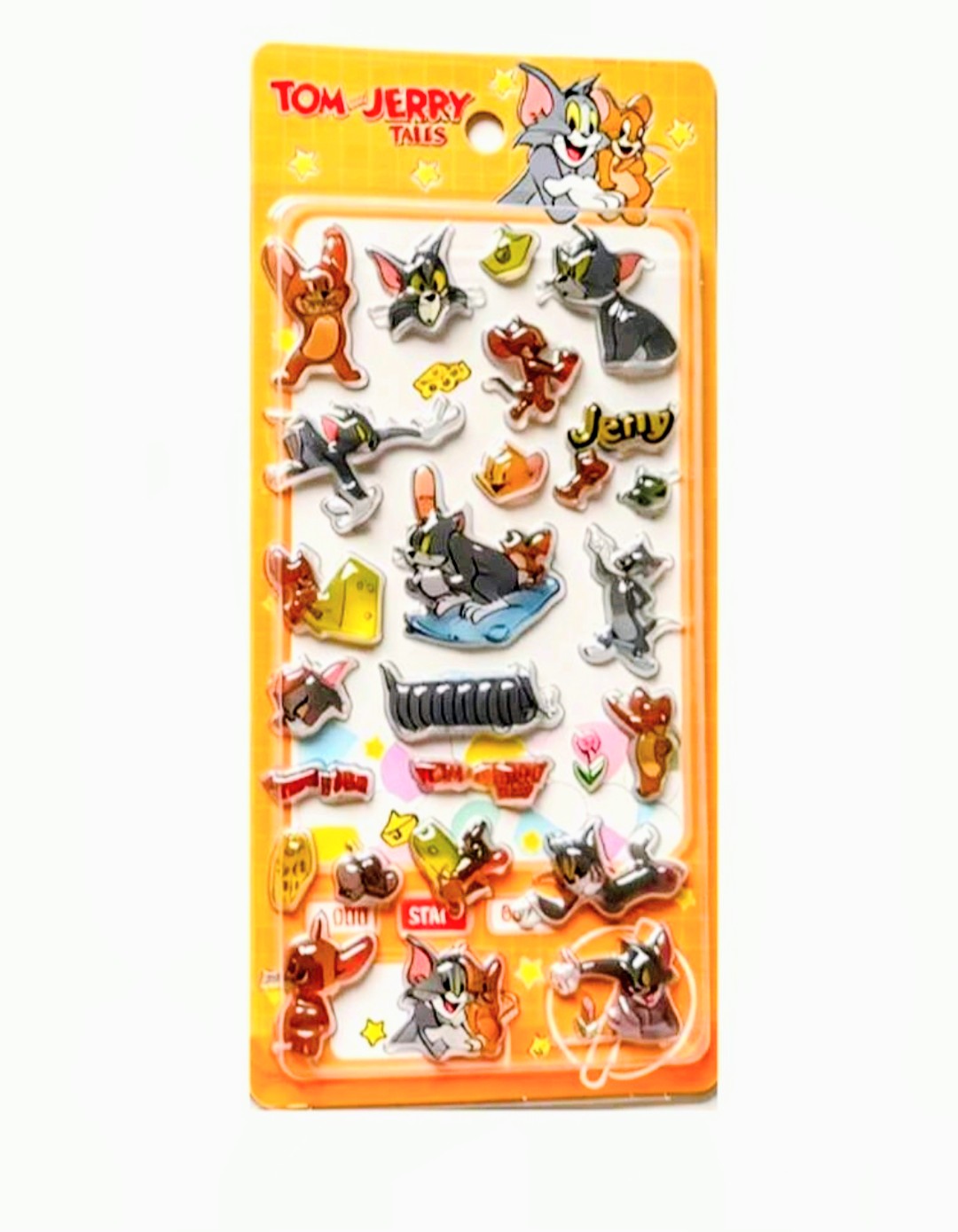 Tom and Jerry Crystal Drop 3D Sticker Sheet — Acrylic Decals