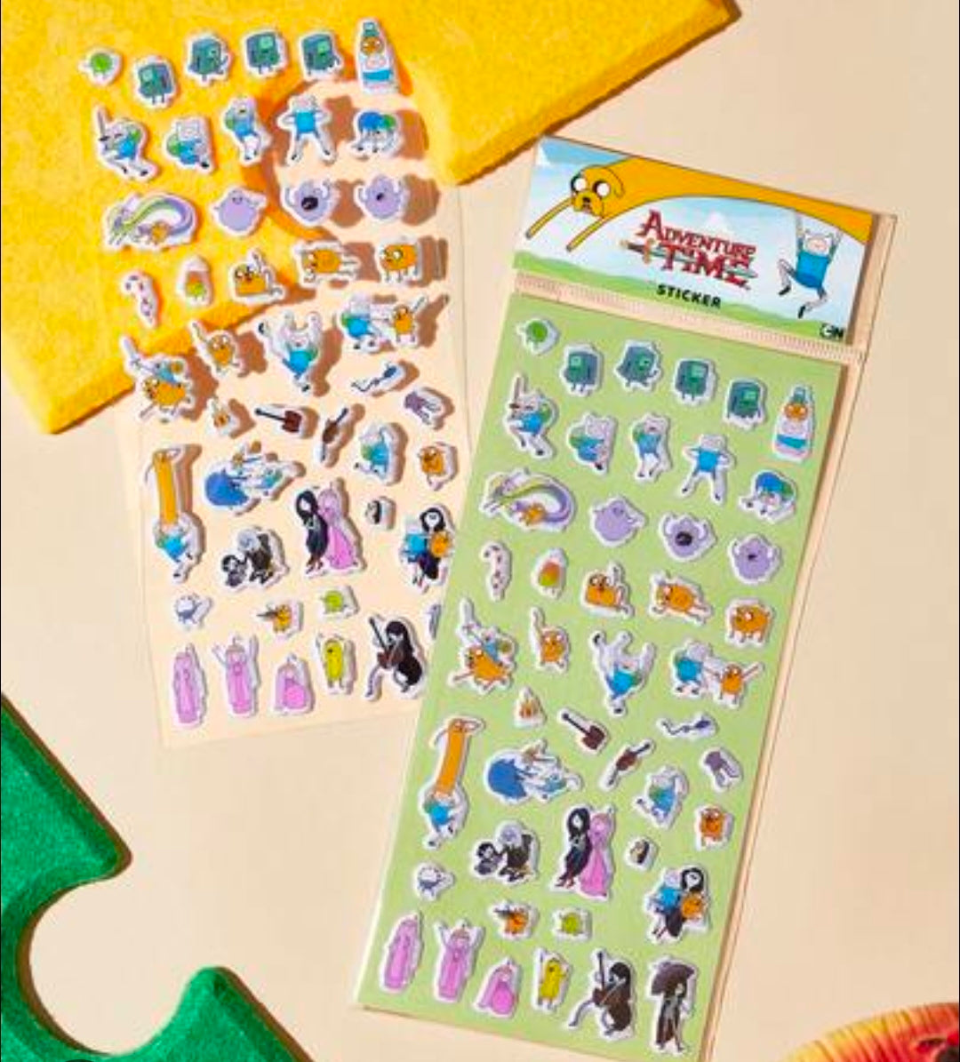 Adventure Time Mini Puffy Stickers Sheet Finn Jake BMO Cartoon Network