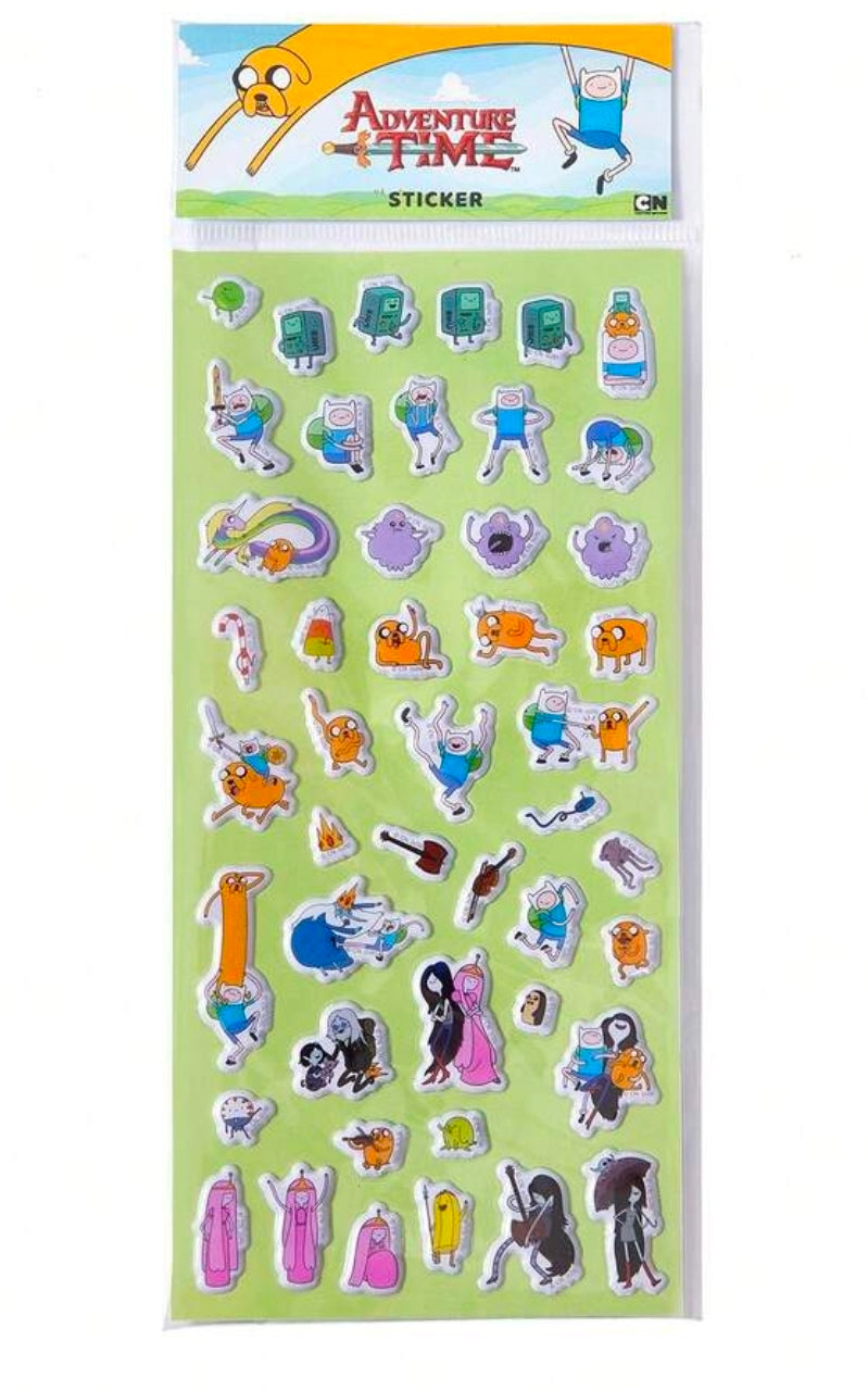 Adventure Time Mini Puffy Stickers Sheet Finn Jake BMO Cartoon Network