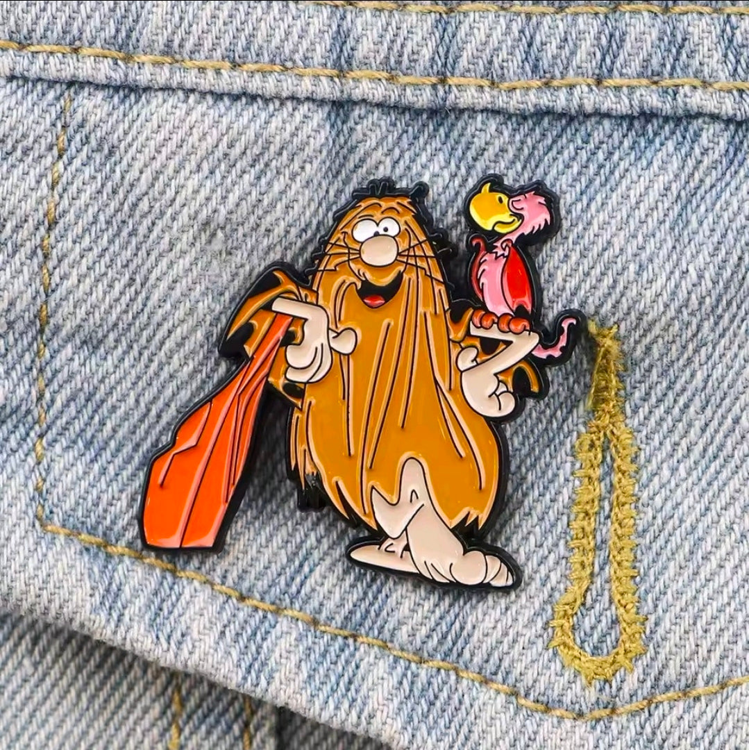 Hanna-Barbera Captain Caveman 2-Piece Hard Enamel Pin Set Retro 70s Cartoon