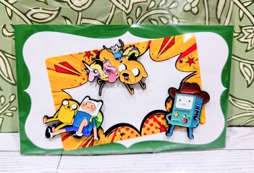 Adventure Time 3-Piece Enamel Pin Set Finn Jake BMO & Full Crew