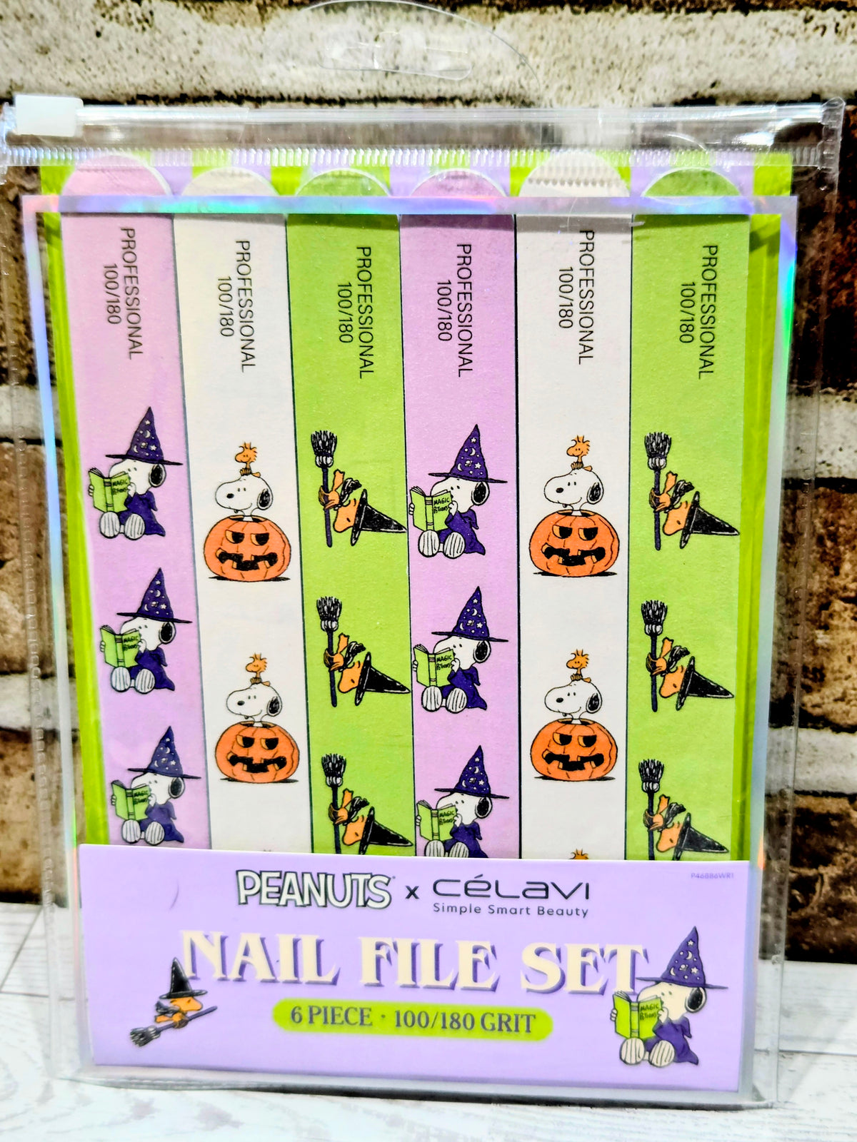 "Hex Appeal" Snoopy Halloween Tweezers, 6pc Nail Files & Mini Brush Gift Set