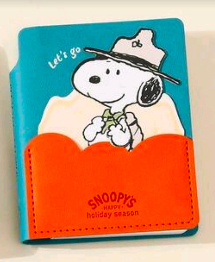 Snoopy Faux Leather Pocket Notebook Set Licensed Peanuts