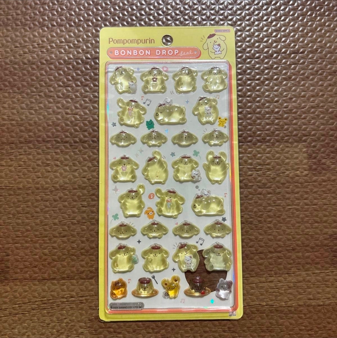 Sanrio Bonbon Drop Seal Sticker Sheets Puffy Resin Acrylic