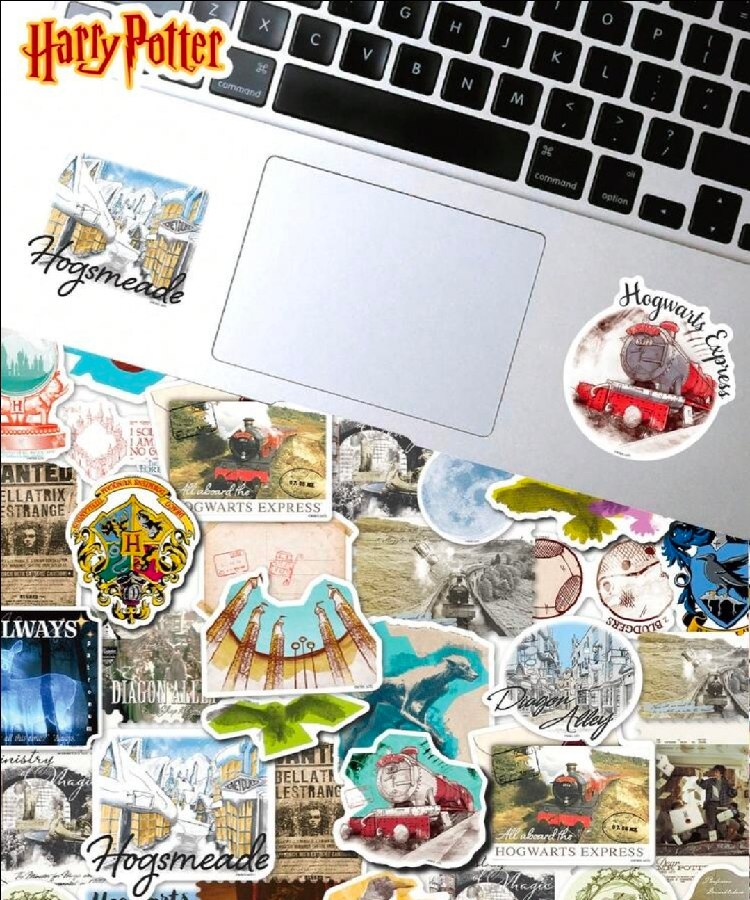 Harry Potter Hogwarts Express 50pc Vinyl Sticker Pack Licensed