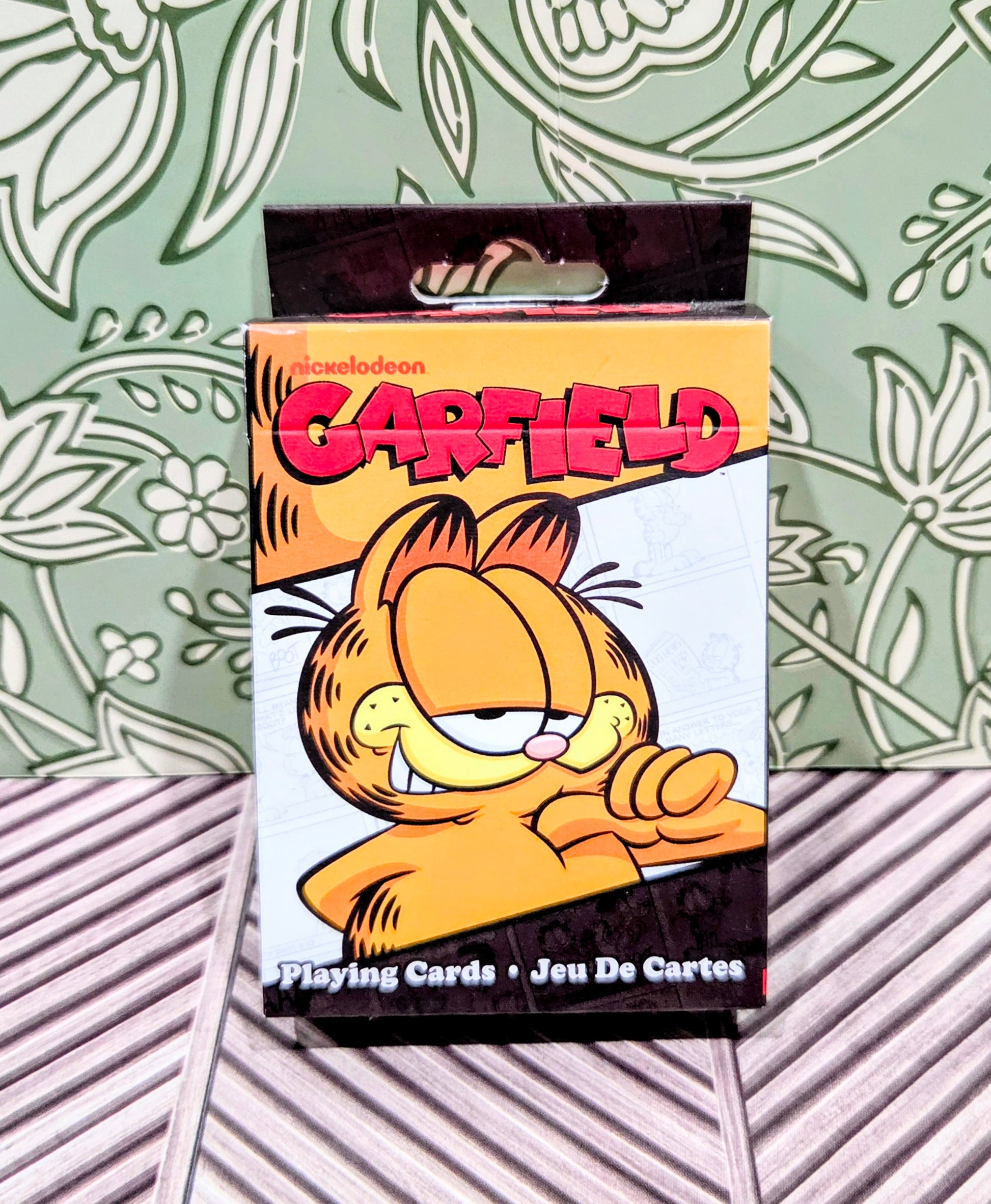 Garfield playing cards deck with Garfield on the front box