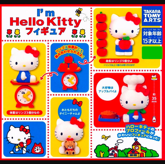 Takara Tomy Hello Kitty mini figure set box with character scenes and accessories