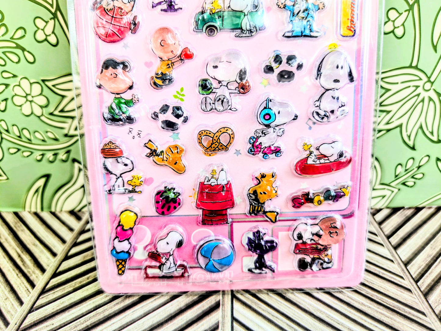 Peanuts Snoopy Jewelry Drop 3D Acrylic Sticker Charm Sheet