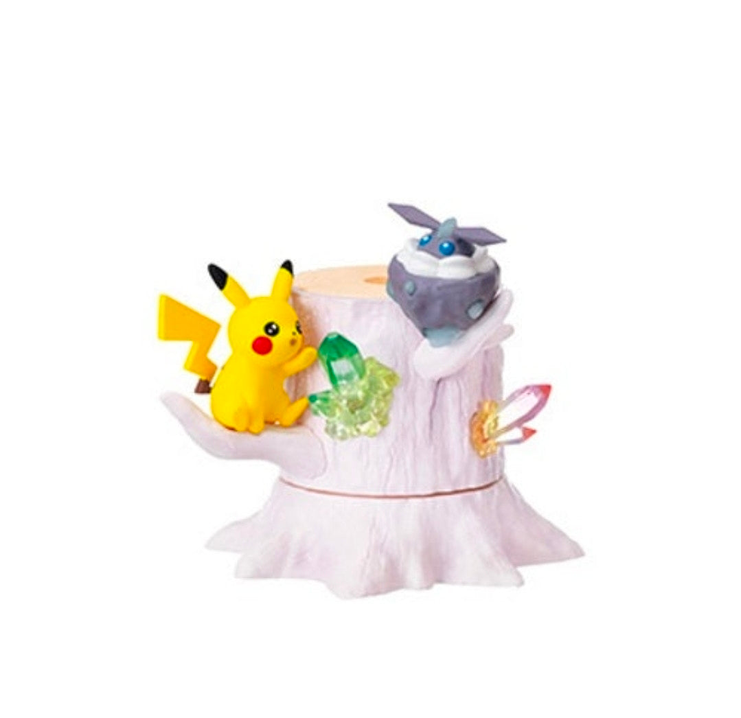 Re-Ment Pokemon Forest 6 Shining Atsumete Pikachu Carbink Melecie Tree Figure 2020 NEW