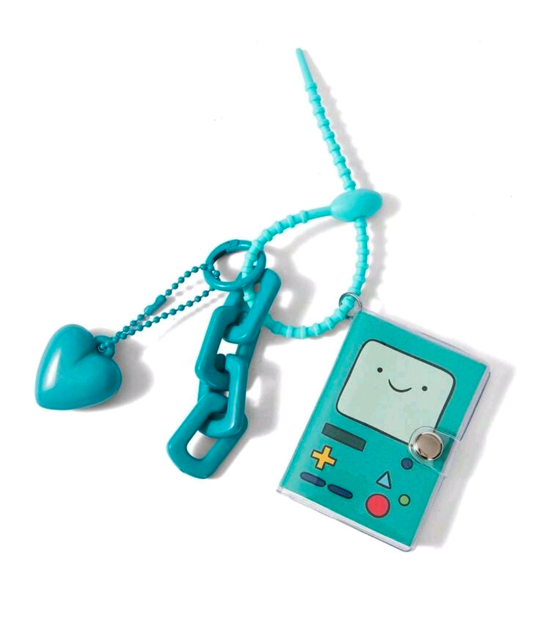 Adventure Time BMO Notebook Keychain Charm Teal Game Boy Style