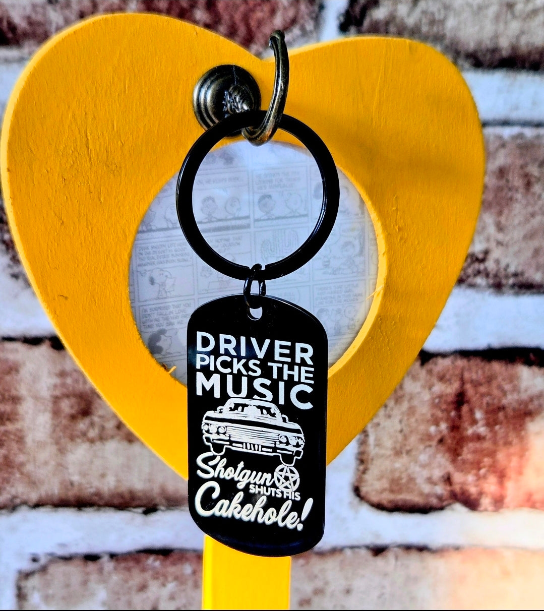 Supernatural Dean Impala Keychain Driver Picks The Music Shotgun Cakehole