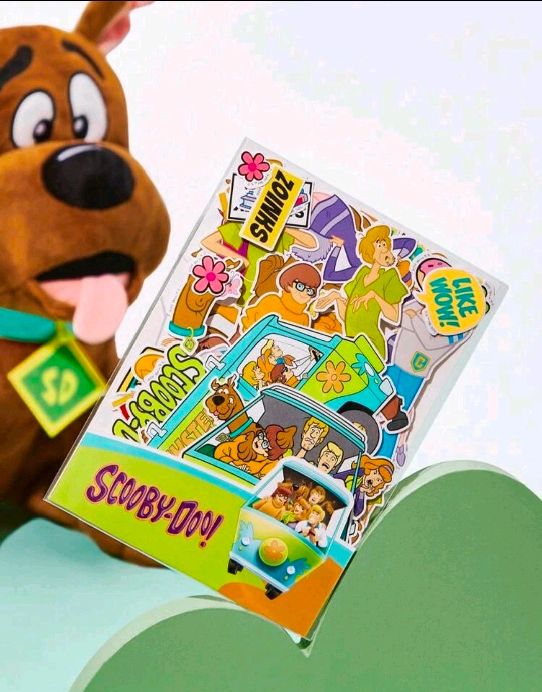 Scooby-Doo self-care bundle sticker sheet with colorful character scenes