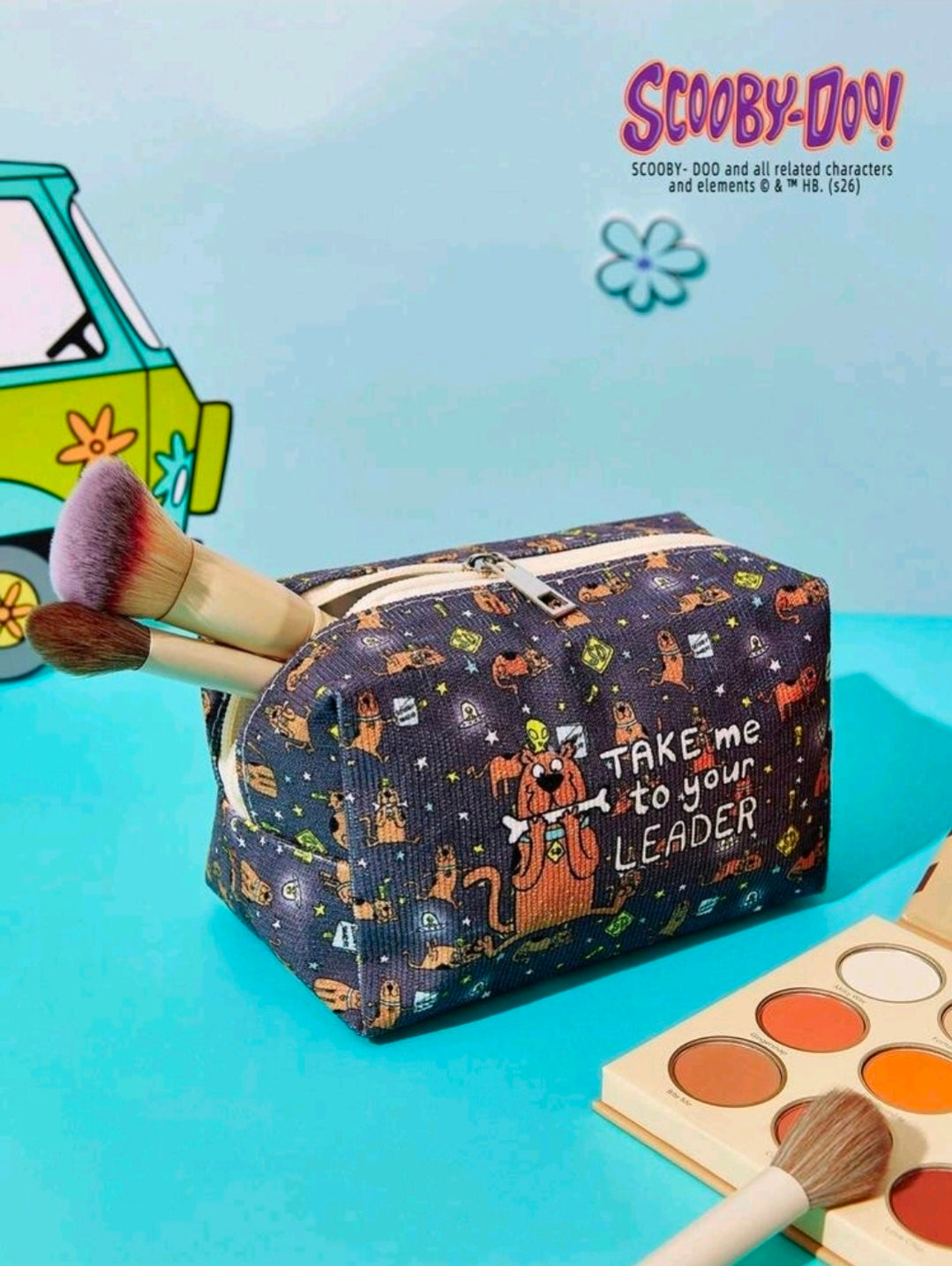 Scooby-Doo Take Me to Your Leader Corduroy Makeup Pencil Pouch