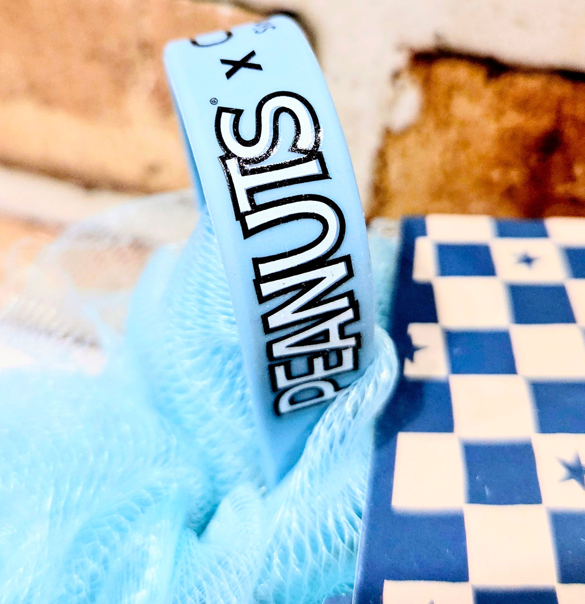 "Good Grief, Great Skin!" Snoopy Baseball Exfoliating Bath Sponge Duo