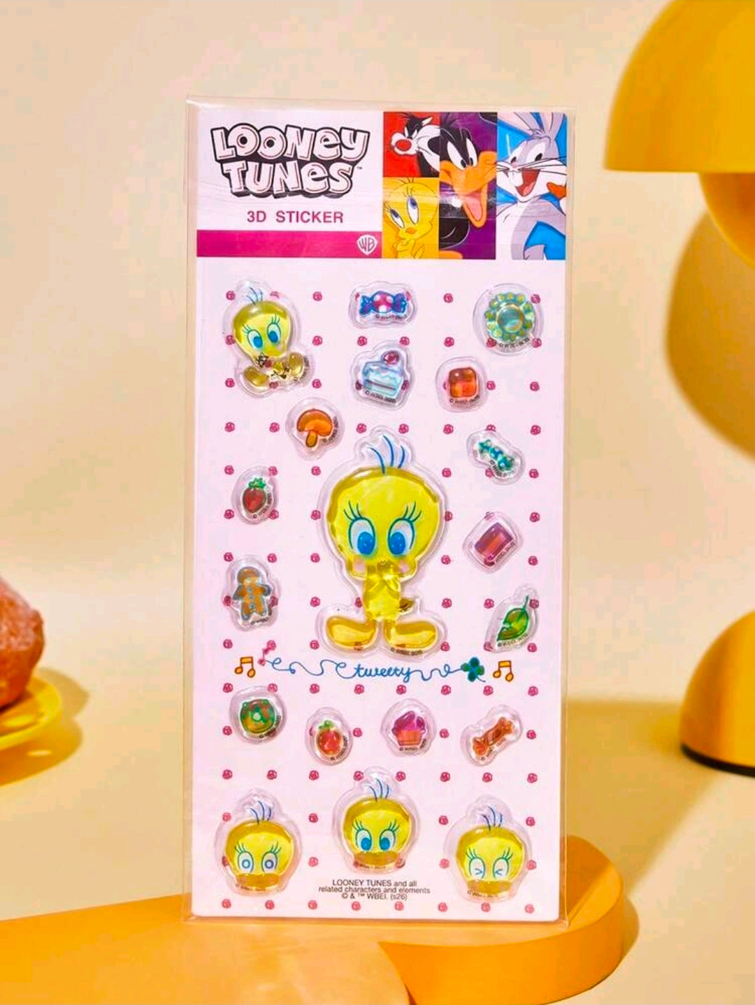 Looney Tunes Tweety Bird 3D Crystal Puffy Sticker Sheet