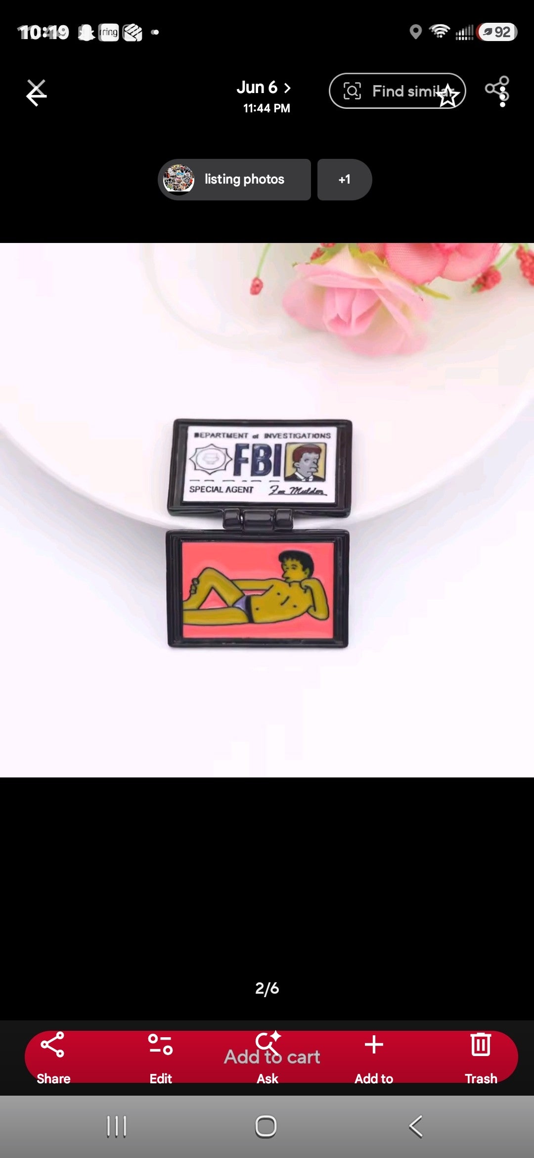 X-Files Enamel Pin Set 3pc Mulder FBI Badge I Want To Believe Phone